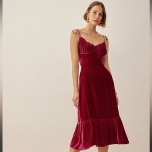 Reformation Oda Crimson dress.